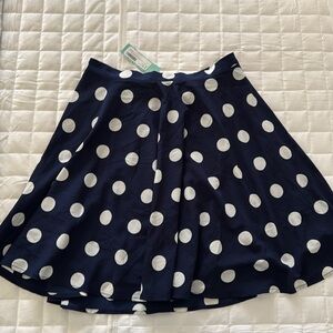 Pixley Hanneli Polka Dot Swing Skirt Navy & White Womens Size Medium *NWT*
